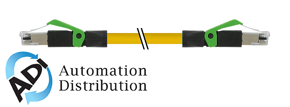 Murrelektronik 7000-74301-6750500 rj45 male 0?? / rj45 male 0?? shielded ethernet, pur 2x2xawg22 shielded ye ul/csa+dragchain 5m