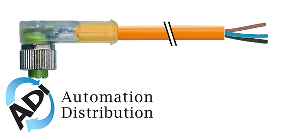 Murrelektronik 7000-12441-8521000 m12 female 90?? led, pur 4x0.34+1x0.5 or ul,csa+robot+drag ch. 10m