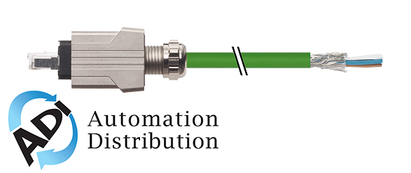 Murrelektronik 7000-74601-7960030 rj45 push pull male 0?? with cable profinet, pur 2x2xawg22 shielded gn ul/csa+dragchain 0,3m