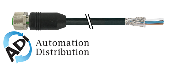 Murrelektronik 7000-15551-8050150 m12 female 0?? shielded y-cod. with cable, hybrid, pur 4xawg20+1x4xawg26 shielded bk ul/csa 1,5m