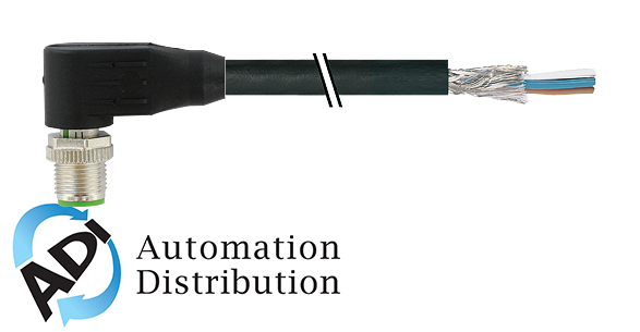 Murrelektronik 7000-19321-7060300 m12 male 90?? shielded, pur 12x0,14 shield black ul/csa, drag ch 3m
