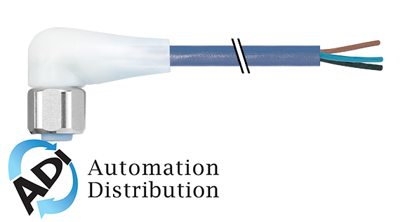 Murrelektronik 7024-12381-3153000 m12 female 90?? with cable led f+b pro, tpe-s 3x0.34 bu ul robot+drag chain 30m