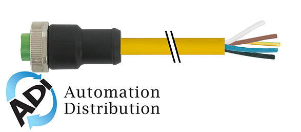Murrelektronik 7700-A5021-UBD0750 mini (7/8) 5 pole, female 0?? w/ cable, pvc 5x16awg ye ul/csa, stoow 7.5m