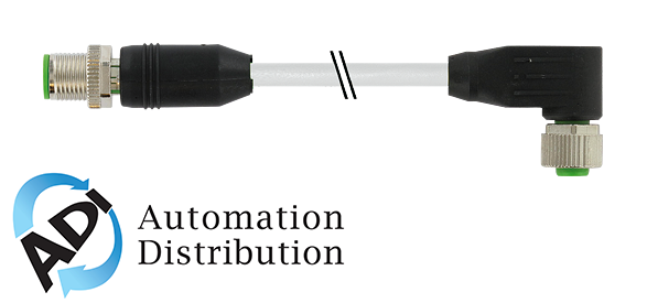 Murrelektronik 7000-48011-2920500 m12 male 0?? / m12 female 90??, pur 8x0.25 gy drag chain 5m