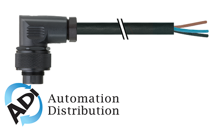 Murrelektronik 7000-16851-9590200 m16 male, 90??, pur 8x0.25 + 2x0,5 black 2m