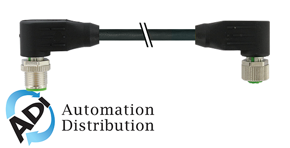 Murrelektronik 7000-53061-7050150 m12 male 90?? / m12 female 90??, pur 12x0.14 bk ul/csa+drag chain 1,5m