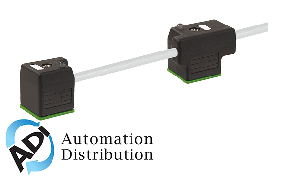Murrelektronik 7000-58005-2271500 msud double valve plug form a 18mm with cable, pur 4x0.75 gy ul/csa 15m