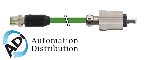 Murrelektronik 7000-44715-7960250 m12 male 0?? /push pull rj45, 0??, shielded, pur 2x2xawg22 shielded gn ul/csa+dragchain 2,5m