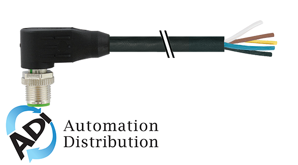 Murrelektronik 7000-19021-7051000 m12 male 90??, pur 12x0,14 black ul/csa, drag ch 10m