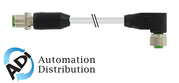 Murrelektronik 7000-40541-3491300 m12 male 0?? / m12 female 90?? shielded, pur 5x0.34 shielded gy 13m