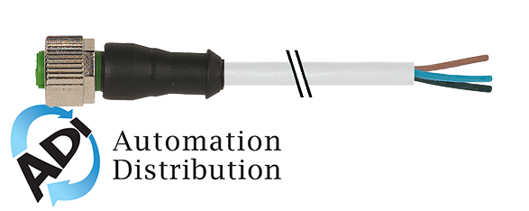 Murrelektronik 7000-12221-2542000 m12 female 0?? with cable, pur 4x0.34 gy ul/csa+robot+drag chain 20m