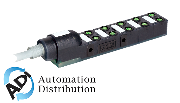 Murrelektronik 8000-80010-3850500 exact8, 10xm8, 3 pole pre-wired cable, 5.0m pur/pvc 10*0,34+2*0,75