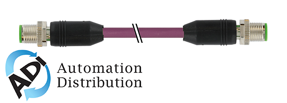 Murrelektronik 7000-44511-7981200 m12 male 0?? / m12 male, 0??, shielded, ethernet, pur 2x2xawg22 shielded vt ul,csa+dragchain 12m