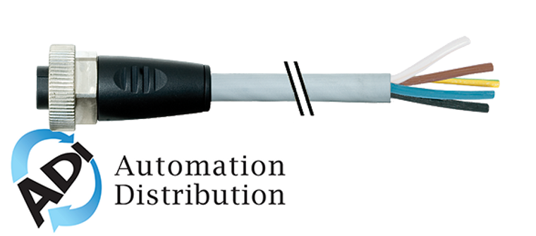 Murrelektronik 7000-78021-9610700 7/8" female 0?? with cable, pur 5x1.5 gy ul/csa+drag chain 7m