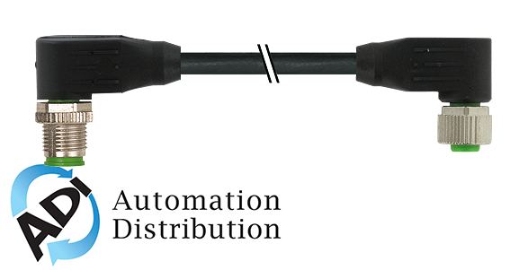Murrelektronik 7080-40551-R660750 m12 male 90?? / m12 female 90?? canopen/devicenet, radox em 104 4x0.34 shielded bk 7,5m