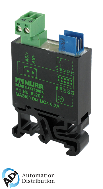 Murrelektronik 55701 masi00 i/o module, 4 digital inputs, 4 digital outputs, masi00 di4 do4 0,2a ab, ab-slave