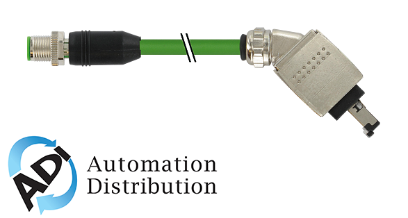 Murrelektronik 7000-44735-7960500 m12 male 0?? /push pull rj45, 45??, shielded, pur 2x2xawg22 shielded gn ul/csa+dragchain 5m