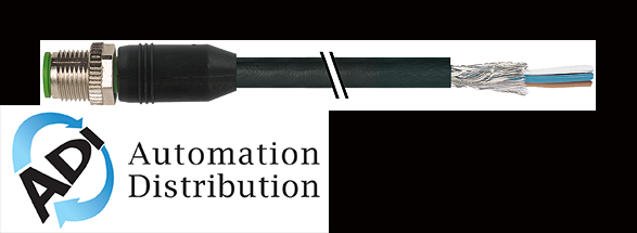 Murrelektronik 7080-13105-R661000 m12 male 0?? with cable canopen/devicenet, radox em 104 4x0.34 shielded bk 10m