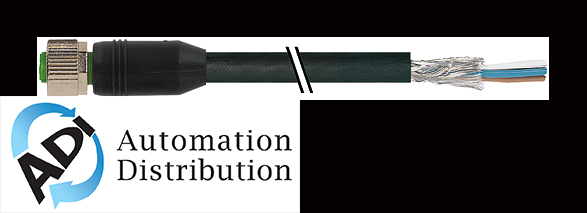 Murrelektronik 7080-13225-R661000 m12 female 0?? with cable canopen/devicenet, radox em 104 4x0.34 shielded bk 10m