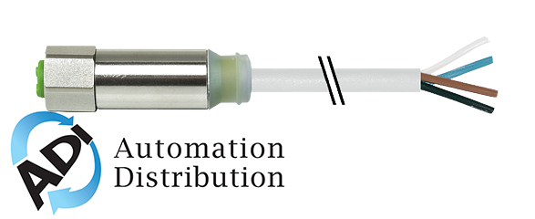 Murrelektronik 7044-12292-3363000 m12 steel female 0?? led, tpe-s-ob 4x0.34 gray, 30m