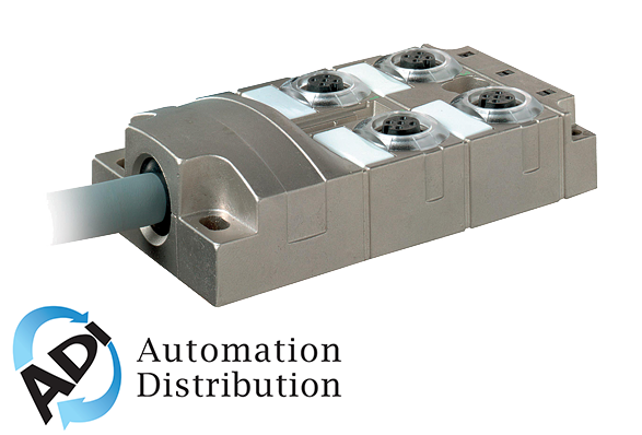 Murrelektronik 8000-54513-3731000 mvp-metall, 4xm12, 5pole, pre-wired cable, 10.0m pur 8x0,34+3x0.75, ul/csa, replacement for 27483