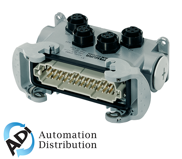 Murrelektronik 27680 power distributor pd4 7/8'' 4 pole, 24+e male to 4 x 7/8'' 4-pole female