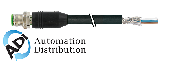 Murrelektronik 7000-13101-6435000 m12 male 0?? shielded with cable, pur 5x0.34 shielded bk ul/csa+drag chain 50m