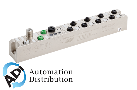 Murrelektronik 54505 solid67 iol8 30mm m12l 5p, solid67 multiprotocol profinet or ethernetip, compact module, 30 mm width, metal, profinet / ethernetip via m12-d