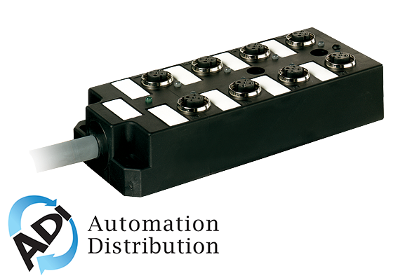 Murrelektronik 8072-68410-4452000 mvp xtreme 8xm12, 4 pole fixed cable, 20m pur, 8x0.5+3x1.0, bl halogen free ul/csa