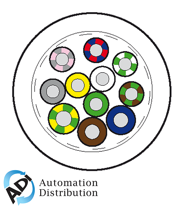 Murrelektronik 8000-00000-3735000 50m main cable pur-jb 8*0,34+3*0,75