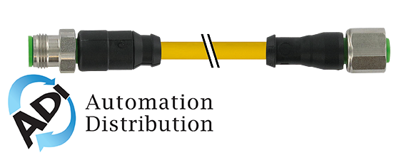 Murrelektronik 7002-40001-0130100 m12 male 0?? / m12 female 0?? v2a, pvc 3x0.34 ye ul/csa 1m Pack of 10