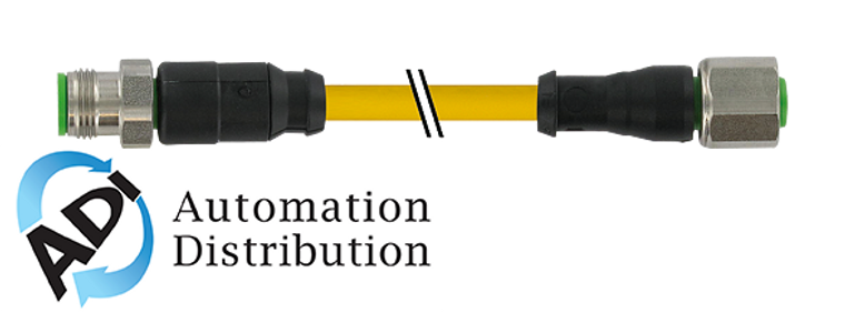 Murrelektronik 7002-40001-0130300 m12 male 0?? / m12 female 0?? v2a, pvc 3x0.34 ye ul/csa 3m Pack of 10