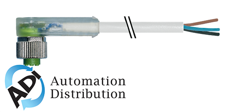 Murrelektronik 7002-12381-2131000 m12 female 90?? led v2a, pvc 3x0.34 gray, ul/csa 10m Pack of 10