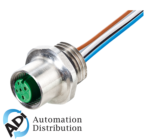 Murrelektronik 7014-17181-9730100 m12 female flange plug a coded front mount f&b, pp-wires 8x0,25 1m Pack of 10