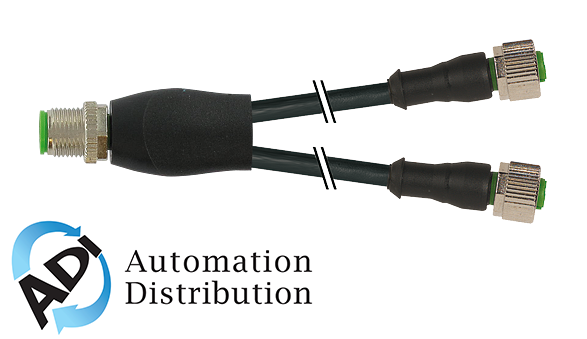 Murrelektronik 7004-40701-6330030 m12 y-distributor / m12 female 0?? v4a, pur 3x0.34 black ul/csa, drag ch 0.3m Pack of 10