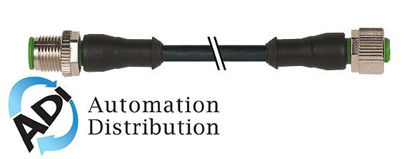 Murrelektronik 7001-40021-6540030 m12 male 0?? / m12 female 0?? no cable sleeve, pur 4x0.34 bk ul/csa+robot+drag chain 0.3m Pack of 100