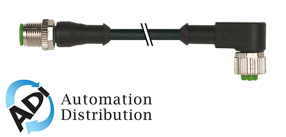 Murrelektronik 7001-40121-6540100 m12 male 0?? / m12 female 90?? no cable sleeve, pur 4x0.34 bk ul/csa+robot+drag chain 1m Pack of 100