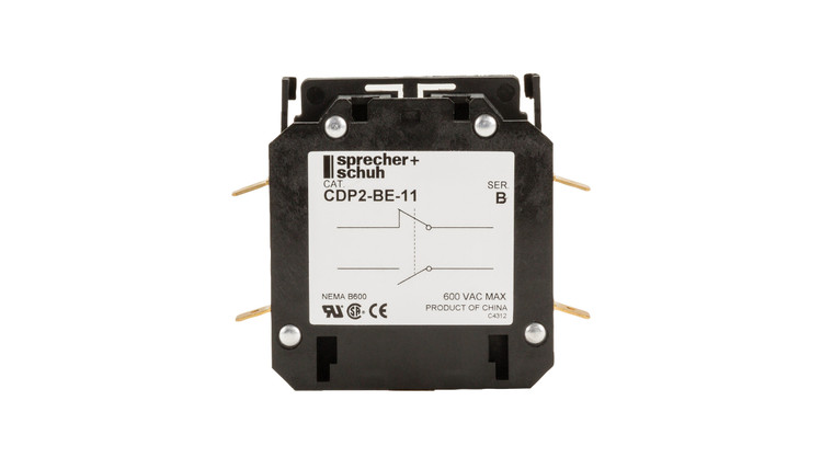Sprecher + Schuh CDP2-BE-11 aux 1no/1nc 30-40a 3/4-pole HCCY1Z600VC407