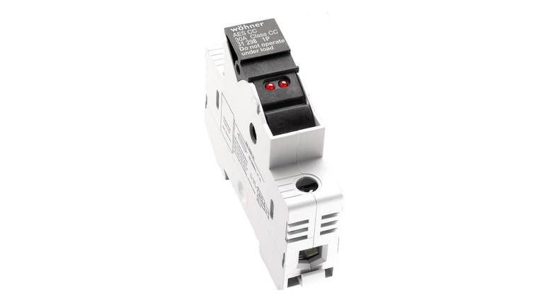 Sprecher + Schuh 31929 Ambus Fuse Block Class CC 1-Pole with LED Indicator, 30A, 12-27V AC/DC, cULus/CSA Certified