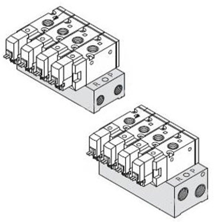 SMC SS3YJ7-20-03-00N SYJ700 Series 3Port Solenoid Valve Rubber Seal Manifold For Lnternal Pilot Type20/21