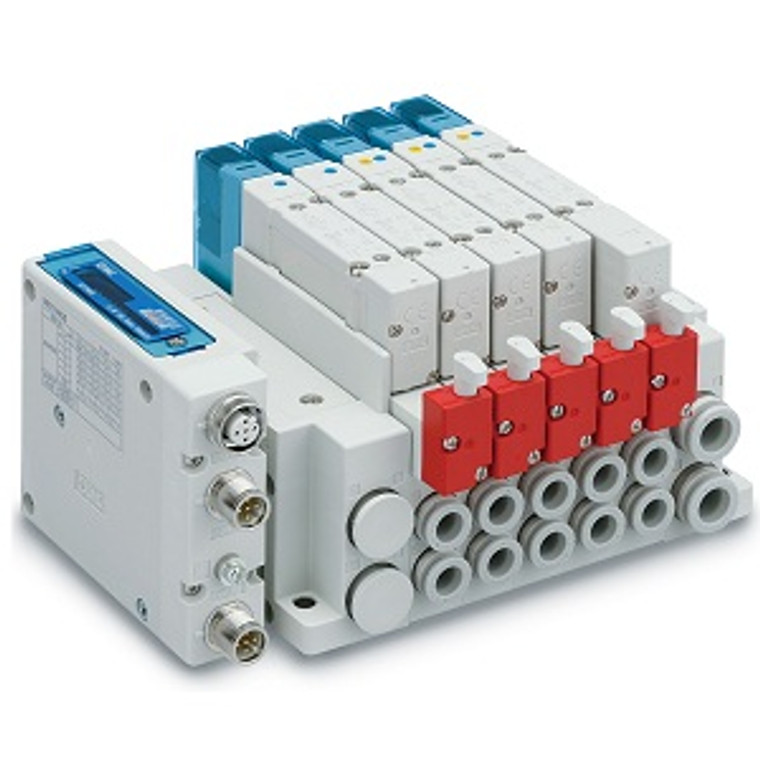 SMC 25A-SS5Y5-10SFAN-12BS-C6 25A-SY5000/7000 Series Compatible With Secondary Batteries 5 Port Solenoid Valve Plug-in Connector Connecting Base EX260 Type 10/11