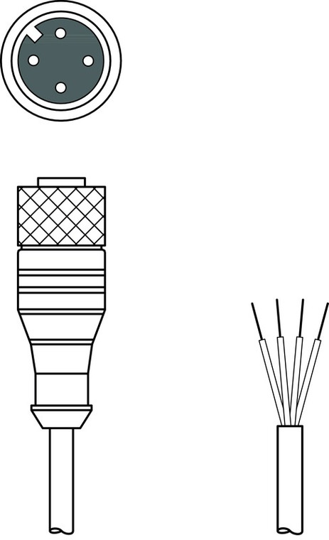 KD S-M12-4A-P1-250 Connection cable
