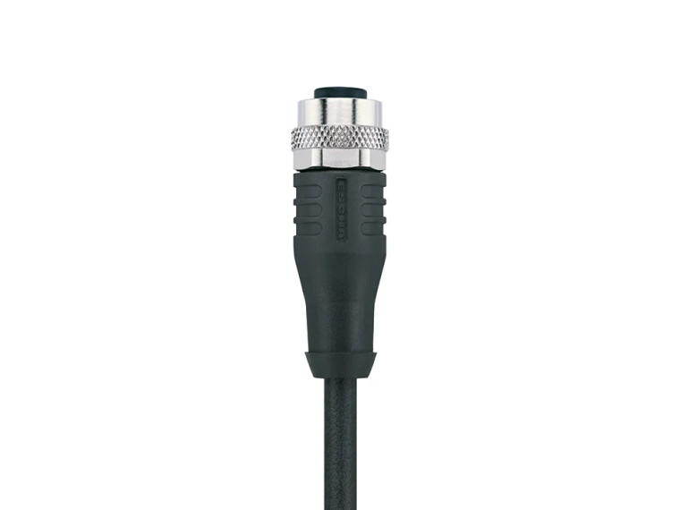 SensoPart C L12FG/P5G-S-3m-PUR M12 socket, 12-pin, straight, to push-pull socket, 5-pin, straight, length 3 m, IP 65, IP 67, IP 68