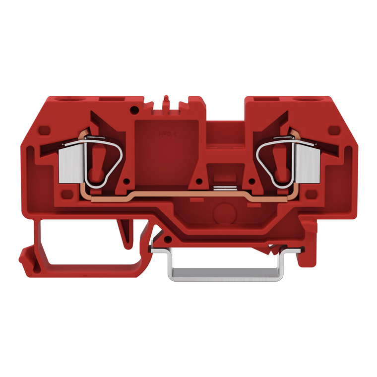 Wago 282-903 2-conductor through terminal block 6 mm²,  red