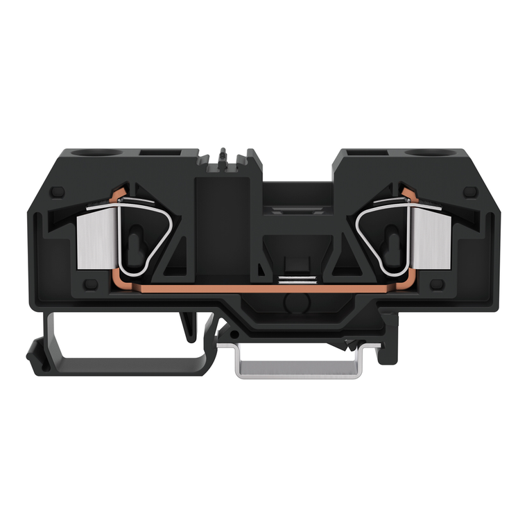 Wago 283-905 2-conductor through terminal block 16 mm²,  black