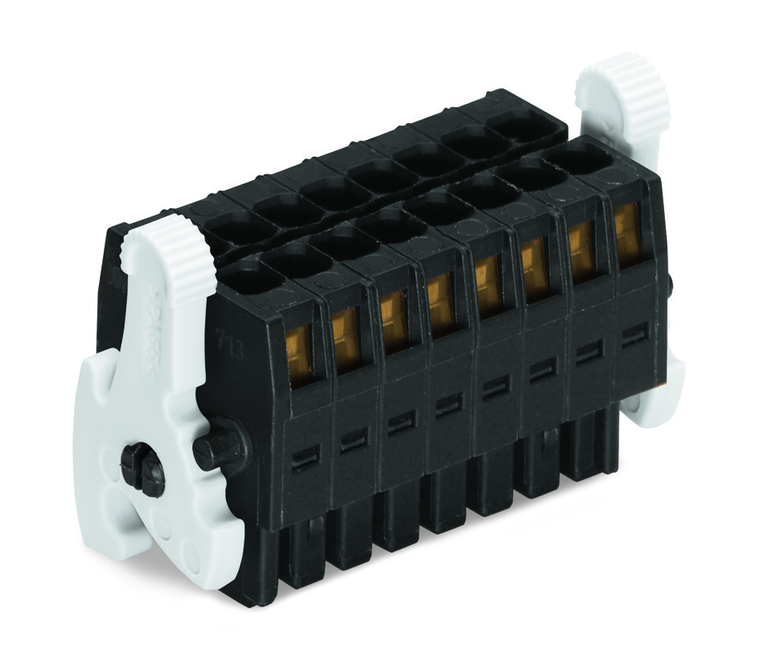 Wago 713-1106/037-9037 1-conductor female connector, 2-row, CAGE CLAMP®, black