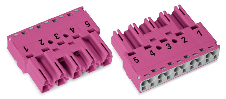 Wago 770-295 Plug, 5-pole, pink
