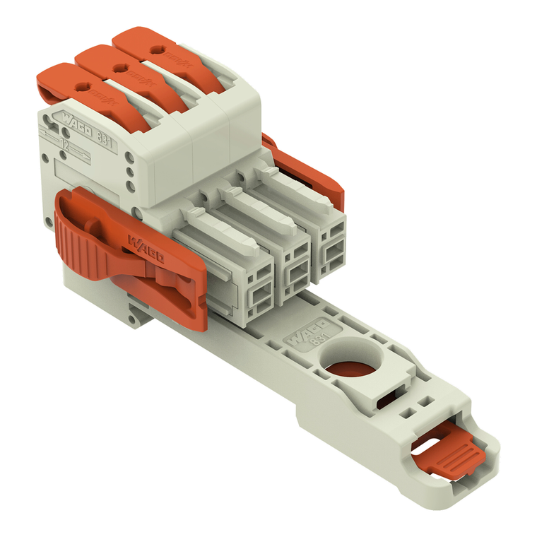 Wago 831-1103/038-000/306-000 1-conductor female connector, lever Push-in CAGE CLAMP®, light gray