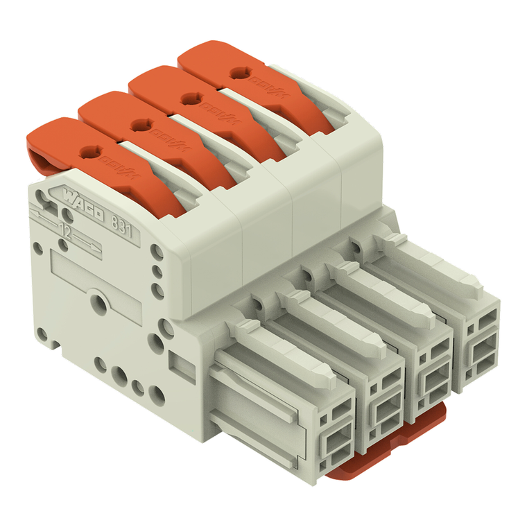 Wago 831-1104/322-000 1-conductor female connector, lever Push-in CAGE CLAMP®, light gray