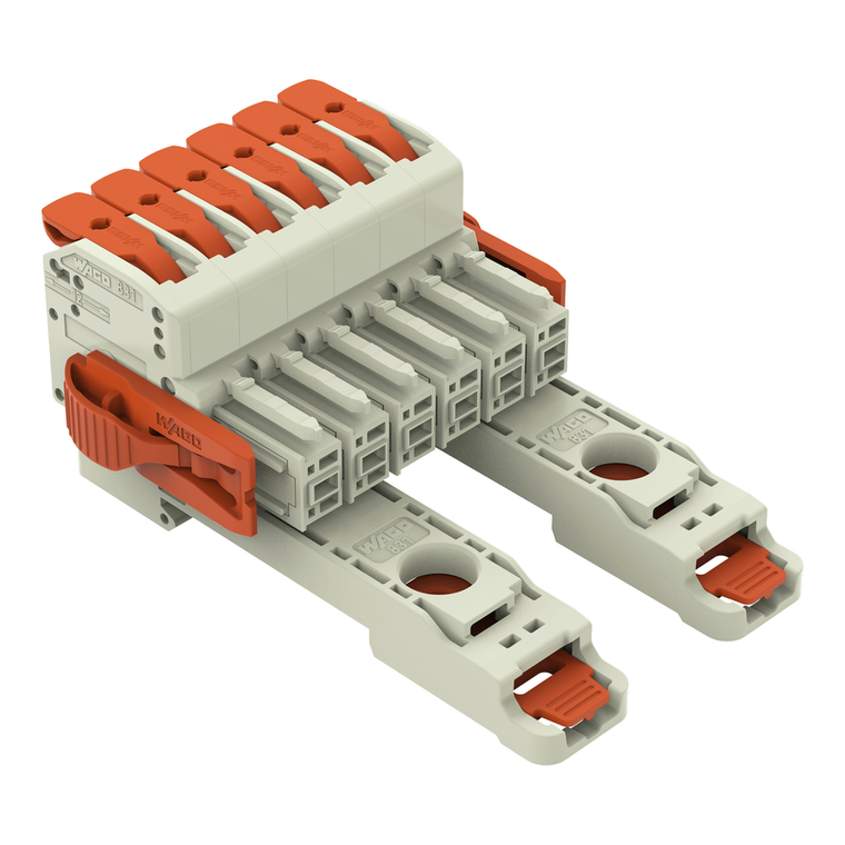Wago 831-1106/038-000/306-000 1-conductor female connector lever Push-in CAGE CLAMP®,  light gray